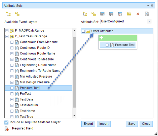 Event Editor Adding attribute fields